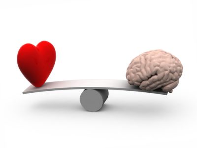 seesaw with heart and brain