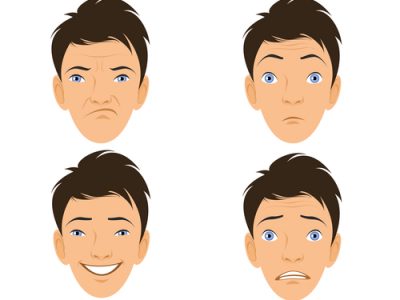 Four human faces