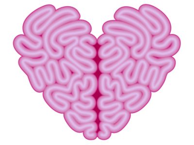 heart brain, vector