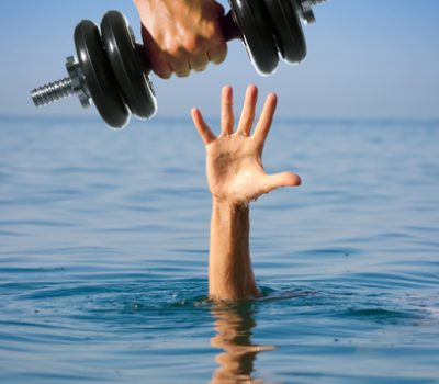 Giving dumbbell to sinking man instead of help. Making worse con