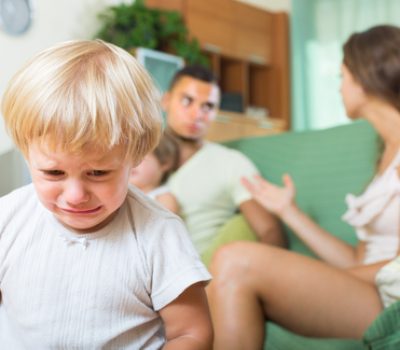 Family with kids having quarrel